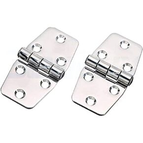 SeaLux Marine Grade Stainless Steel Mirror Polished Door Hinge 3" x 1.5" for Boat, RVs (Pair)