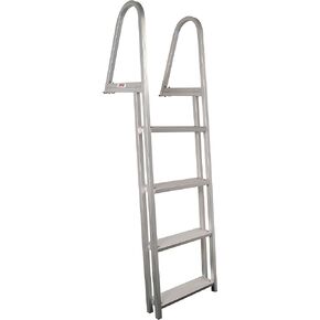 Extreme Max 3005.3380 Heavy Duty Aluminum Pontoon & Dock Ladder - 4 Steps, 15" Wide Steps, 45" Below-Deck Reach, 300 lbs. Weight Capacity