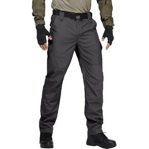 Men's Ripstop Tactical Pants, Water Resistant Cargo Pants, Outdoor Lightweight EDC Hiking Work Pants