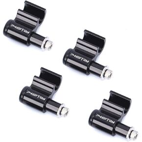 4 Pieces Bicycle Cable Guide, Hydraulic Brake Cable Housing Holder, Hose Wire Clips Clamps, Cable Grip, Black Alloy