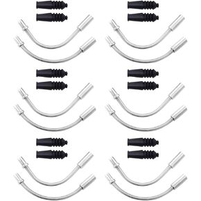 HONBAY 12PCS V Bike Brake Noodle Cable Guide Pipe Bicycle Cycling Brake Pipe with Rubber Boots for Road Mountain Bikes (6PCS 90° Noodles for Front Wheels, 6PCS 110° Noodles for Rear Wheels)