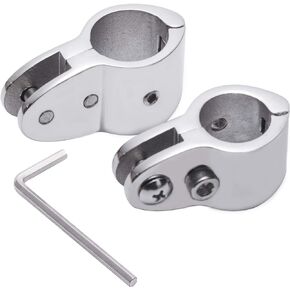 Boat Bimini Top Jaw Slide 7/8 Inch 316 Stainless Bimini Hardware,Stainless Steel Bimini Top Clamps,Heavy Duty Marine Bimini Top Hardware,Hinged Jaw Slide Awning Hardware Bimini Track Slide,Pack of 2