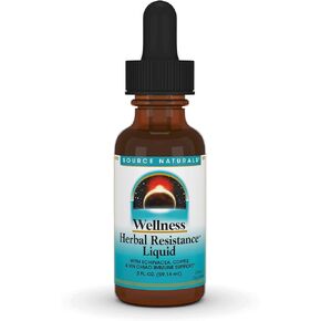 Source Naturals Herbal Resistance - Contains Echinacea, Yin Chiao, Elderberry, & More - 8 Fluid oz