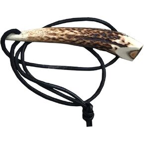 H E STAG Antler Attention Horn Gun Dog Whistle | Training High Pitch Whistle for Training Hunting Shooting | Dog Horn | Ideal for Training and Hunting | Coming with Leather Strap…