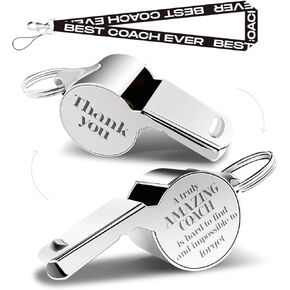 Whistles With Lanyard, Coach Whistle, Football Gifts, Soccer Hockey Basketball Volleyball Baseball Coach Gifts for Men Women Teacher, Thank You Cheer Coach Gift Truly Amazing Coach is Hard to Find in Kuwait