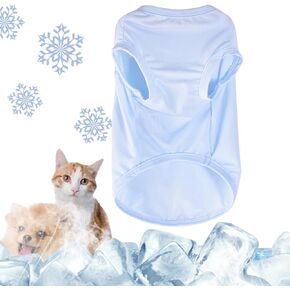 Winmany Dog Cooling Vest Summer T-Shirt Puppy Sleeveless Tank Top Pet Quick Dry Sun Protection Clothes Outfit Apparel for Small Medium Large Dog (X-Large, Blue)