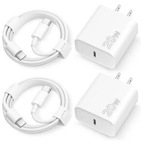 USB C Fast Charger for iPhone 15/15 Pro/15 Pro Max/15 Plus, iPad Pro, iPad Air 5th/4th, iPad 10th Generation, iPad Mini 6,20W PD Wall Charger with 6ft USB C to C Charging Cable