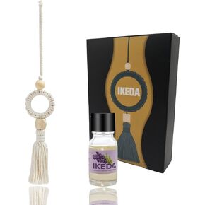 Car Air Fresheners Tassel Diffuser | Cute Felt Automotive Charm Deodorizer | Nature Spice Auto Essential Oil Hanging | Car Interior Decor | Bedroom Home Pendant for Women (Vanilla, 1pcs)