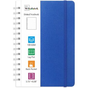 Spiral Blank Journal Notebook, Sketch Book with 100gsm Thick Blank Paper, Medium 5.75'' × 8.38', Hardcover, Inner Pocket(Black) in Kuwait