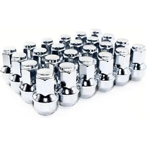 Set of 24 Veritek 14x2.0mm 13/16 Hex 2 Inch Chrome OEM Factory Style Large Acorn Seat Lug Nuts for Ford F-150 Expedition Lincoln Navigator Factory Wheels