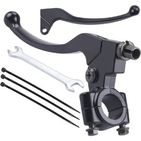 7/8" 22mm Universal Motorcycle Black Left Clutch Brake Handle Lever Perch for Honda XR80 XR100 CRF70 CRF80 CRF100 XR200 SSR 125cc Coolster Roketa Baja X-Treme Pit Dirt Motor Bike