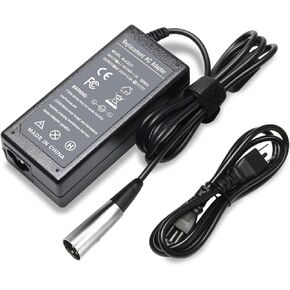 24V 2A Electronic Scooter Battery Charger for Go-Go Elite Traveller SC40E/SC44E, Ezip 400 500 750 900 Mountain Trailz Schwinn S300 S400 S500 Jazzy Power Chair Mongoose M300 M350 M500 GT350 GT500