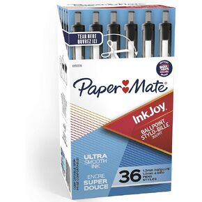 Paper Mate InkJoy 300RT Retractable Ballpoint Pens, Medium Point (1.0mm), Black, 36 Count