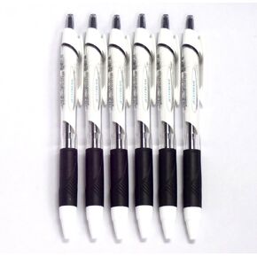 Uni Jetstream Standard Ballpoint Pen, 0.5 mm, Black Ink, White Body, 6 pens per Pack (Japan Import) [Komainu-Dou Original Package]