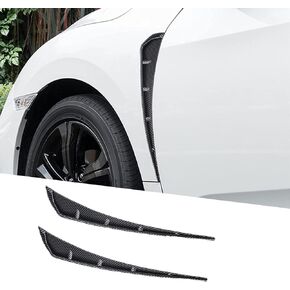 ZKFAR Pack-2 Car Fender Side Vents, Fender Decorative Stickers, ABS Spoiler Stickers, Air Flow Intake Hole Grille Auto Exterior Accessories Universal (Black)