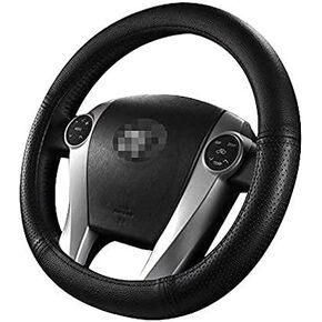 Customized for Toyota Prius Microfiber Leather Steering Wheel Cover for Prius C Aqua 2010 2011 2012 2013 2014 2015 2016 2017 2018 2019 Black Car Special Design YR01B