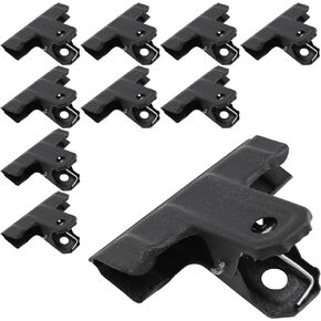 10 Pcs Metal Bull Clips Thickened, 2-1/2 Inch Large Black Hinge Clips, Food Bag Clips Heavy Duty File Clamps Photo Paper Clip Picture Binder Clips for Drawing Board Office Kitchen