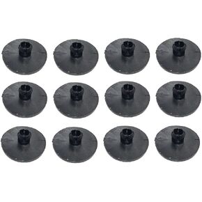 x12 1 3/4" Inch Leaf Spring End Tip Wear Pad Anti Squeak Insert Silencer Plastic Block Round Black