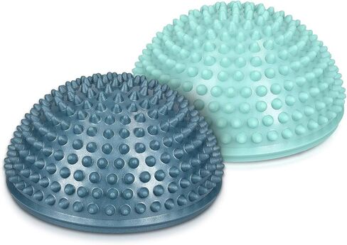 Navaris 2x Hedgehog Balance Pods - Set of 2 Spiky Fitness Domes for Sports, Foot Massage, Stability Training, Balancing in Multiple Colors in Saudi Arabia