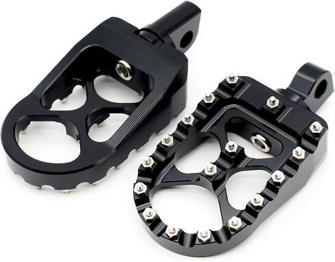 Real Anti-Skid CNC Wide Fat Footpegs Foot Pegs 360°Rotating MX Custom Chopper Bobber Style Footrests For Harley Dyna Sportster Fatboy Iron 883 in Kuwait