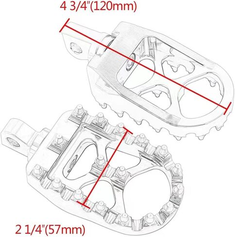Real Anti-Skid CNC Wide Fat Footpegs Foot Pegs 360°Rotating MX Custom Chopper Bobber Style Footrests For Harley Dyna Sportster Fatboy Iron 883 in Kuwait