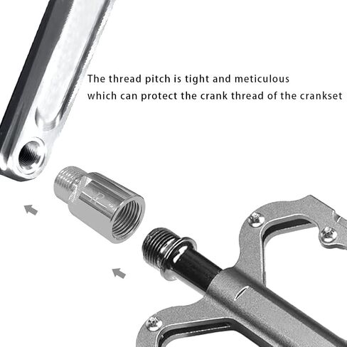 1 Pair Bicycle Pedal Extenders Chrome-Molybdenum Steel Pedal Adapter Fit 9/16 Inch Threaded Pedals Bike Extend by 20mm (0.79 Inch) CNC Machining Bicycle Pedal Accessories in Saudi Arabia