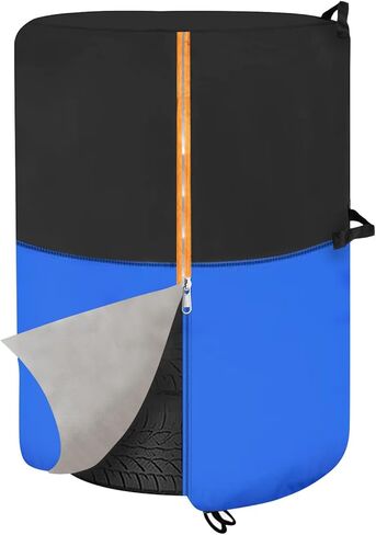 أغطية الإطارات لتخزين أكياس تخزين الإطارات الكبيرة المقاومة للماء للاستخدام في الهواء الطلق، غطاء تخزين الإطارات الاحتياطية الموسمية، أكياس الإطارات المتينة المستخدمة في الشاحنات، وسيارات الدفع الرباعي، والمقطورة للحماية من المطر والثلج، تناسب الإطارات مق in Kuwait