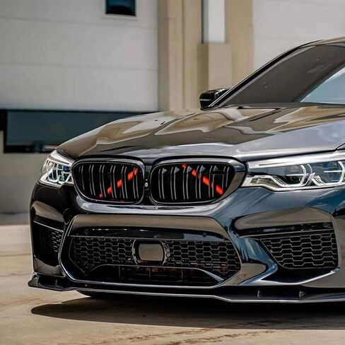 زخارف إدراج الشبكة لسيارات BMW F20 F21 F30 F32 F34 F36 3 4 Series M Sport Style M-Performance Grill Strips Accessories (أحمر) in Kuwait