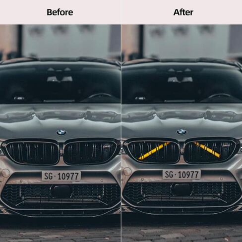 زخارف إدراج الشبكة لسيارات BMW F20 F21 F30 F32 F34 F36 3 4 Series M Sport Style M-Performance Grill Strips Accessories (أحمر) in Kuwait