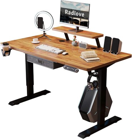 مكتب قائم من Radlove مع رف (بني ريفي، 55x30) in Saudi Arabia