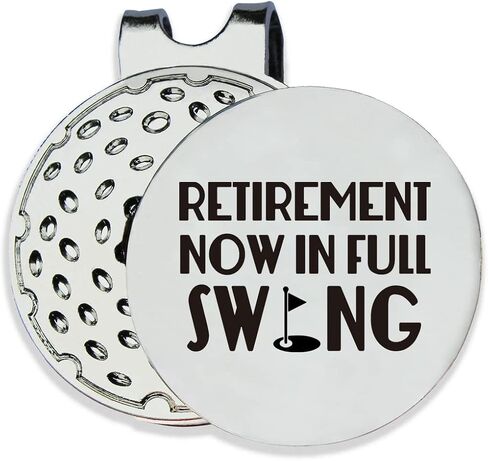 تقاعد الآن في علامة كرة الجولف ذات التأرجح الكامل - علامة جولف مضحكة مع مشبك قبعة مغناطيسي هدية مبتكرة للجولف - ملحقات الجولف هدايا التقاعد لبابا أبي عشاق الجولف الرجال لاعبي الجولف in Kuwait