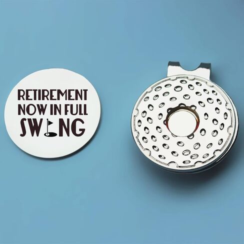 تقاعد الآن في علامة كرة الجولف ذات التأرجح الكامل - علامة جولف مضحكة مع مشبك قبعة مغناطيسي هدية مبتكرة للجولف - ملحقات الجولف هدايا التقاعد لبابا أبي عشاق الجولف الرجال لاعبي الجولف in Kuwait