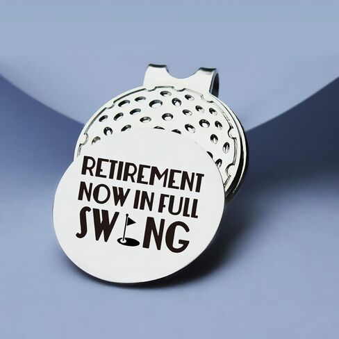 تقاعد الآن في علامة كرة الجولف ذات التأرجح الكامل - علامة جولف مضحكة مع مشبك قبعة مغناطيسي هدية مبتكرة للجولف - ملحقات الجولف هدايا التقاعد لبابا أبي عشاق الجولف الرجال لاعبي الجولف in Kuwait