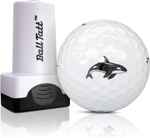 Orca Black Golf Ball Stamp, Golf Ball Stamper, Self-Inking Golf Ball Stamp Markers, Reusable Golf Ball Marking Tool to Identify Golf Balls, Golfer Gift Golfing Accessories in Saudi Arabia