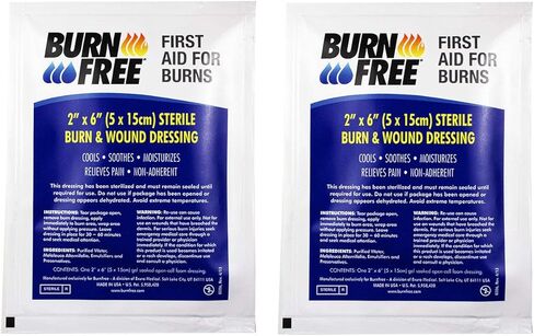 ضمادات جل معقمة لتخفيف الألم مقاس 2 × 6 بوصة، ضمادة معقمة للحروق والجروح، عبوتين/تبرد، تلطف، ترطب، تخفف الألم، غير ملتصقة in Kuwait