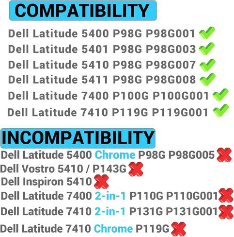 لوحة مفاتيح الكمبيوتر المحمول، بإضاءة خلفية، بدون لوحة مفاتيح، لوحة مفاتيح بديلة متوافقة مع أجهزة الكمبيوتر المحمول DELL Latitude 5400 5401 5410 5411 7400 7410 Series، إشارة مزدوجة، تخطيط أمريكي in Kuwait