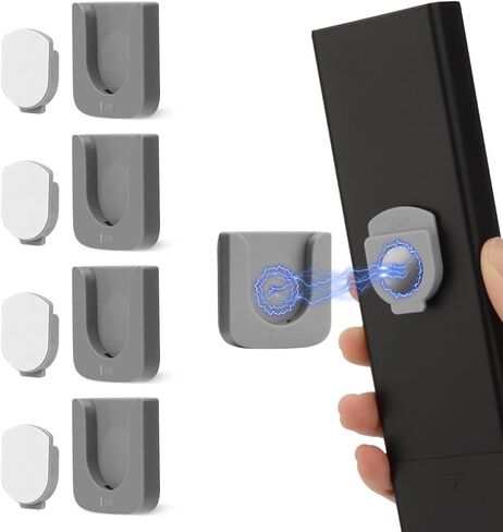 WALLFID Magnetic Remote Control Holder Wall Mount, Innovative Slot Design for Effortless Organization of Home, Office, and School Supplies - Organize and Fix Remotes with Ease (Black, 2 pack) in Saudi Arabia