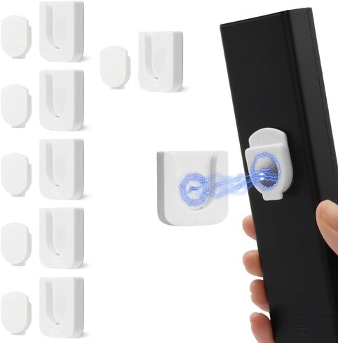 WALLFID Magnetic Remote Control Holder Wall Mount, Innovative Slot Design for Effortless Organization of Home, Office, and School Supplies - Organize and Fix Remotes with Ease (Black, 2 pack) in Saudi Arabia