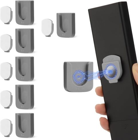 WALLFID Magnetic Remote Control Holder Wall Mount, Innovative Slot Design for Effortless Organization of Home, Office, and School Supplies - Organize and Fix Remotes with Ease (Black, 2 pack) in Saudi Arabia