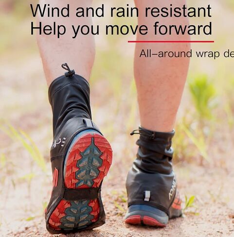 Trail Running Shoe Gaiters for Running, Hiking Reflective Shoe Covers Anti-Slip and Wear-Resistant in Saudi Arabia