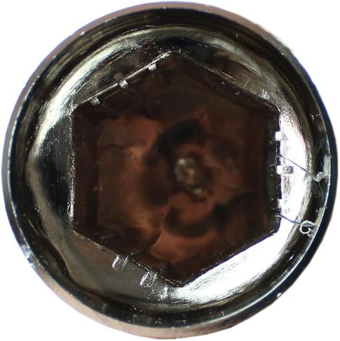 أغطية صامولة ذات حواف من بلاستيك ABS من الكروم مقاس 33 مم، عبوة من 10 قطع in Kuwait