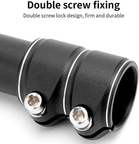 LIXADA Bike Stem Riser, Bike Fork Stem Extender, Handlebar Riser Adapter, Suitable for Mountain Bike, Road Bike, MTB, ect.(Aluminium Alloy, Adjustable, Black) in Saudi Arabia