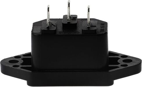 Screw Mount 3 Pins IEC320 C14 Inlet Power Plug Socket AC 250V 10A Black Pack of 2 in Kuwait
