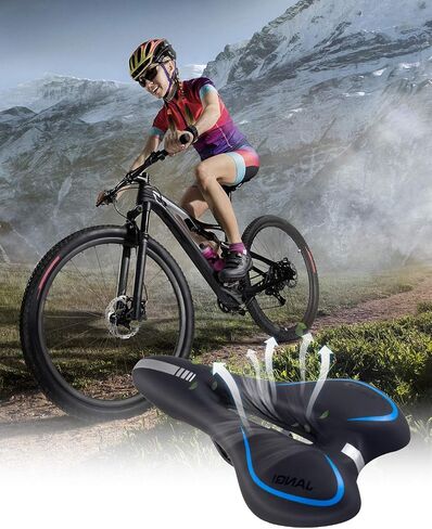 مريح MTB جل مقعد الدراجة الجبلية سرج MTB سرج مقعد الدراجة الجبلية جل مقاعد الدراجات تنفس وناعمة ومقاومة للماء وسادة سرج الدراجة للرجال والنساء in Kuwait