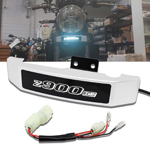 Tricago Aluminium Front LED Emblem Light Kit Compatible with Kawasaki Z900RS 2018-2024 (Silver) in Saudi Arabia