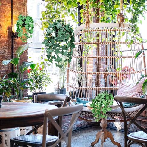 Artificial Hanging Potted Plants Set of 3, Faux Greenery Hanging Plants with Pots Fake Potted Vines for Home Kitchen Office Indoor Outdoor Decor in Saudi Arabia
