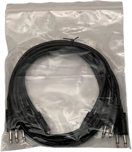مجموعة كابلات Luigis Modular Supply Spaghetti Eurorack Patch مكونة من 5 كابلات سوداء، 24 60 سم in Saudi Arabia