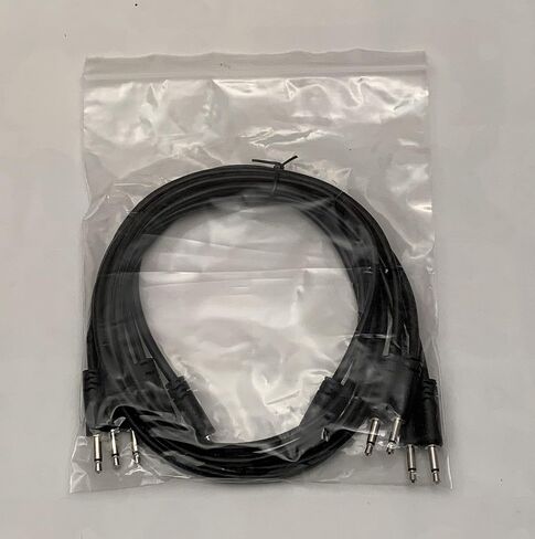 مجموعة كابلات Luigis Modular Supply Spaghetti Eurorack Patch مكونة من 5 كابلات سوداء، 24 60 سم in Saudi Arabia
