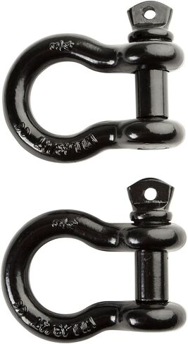 3/4 Inch D-Ring Shackle (2 Pack) with 4.75-Ton (9,500 lbs) Working Capacity - Heavy Duty 70 Grade Steel Truck Accessory for Tow Strap, Off Road Towing, and Winch in Kuwait
