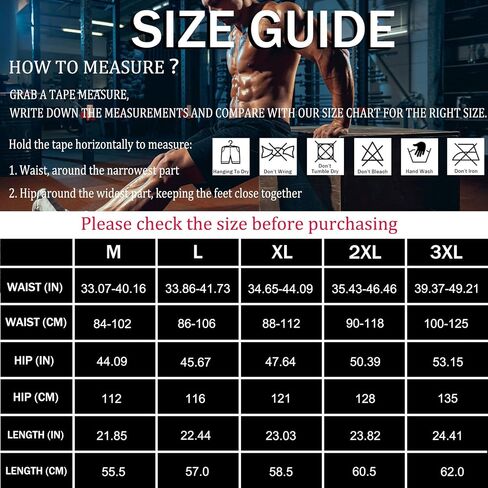 Sauna Shorts for Men Sweat Pants with Drawstring, Heat Trapping Sweat Shorts Sauna Suit for Men Workout Gym Exercise in Saudi Arabia